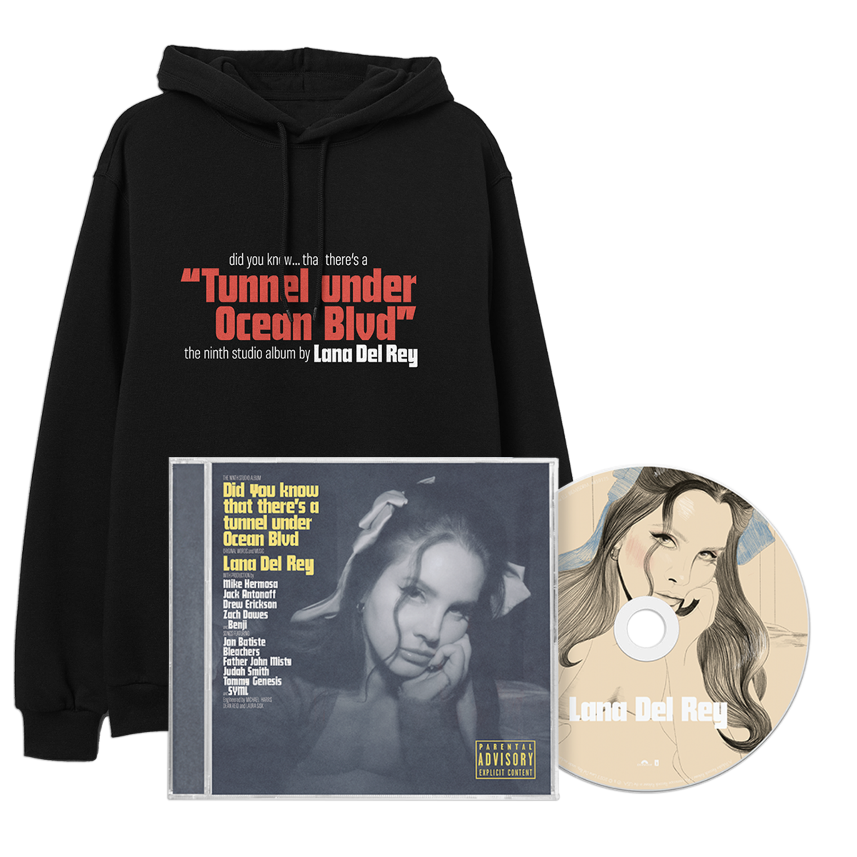 Lana del Rey Official Store - Did you know that there's a tunnel under  Ocean Blvd - Lana Del Rey - CD + Black Hoodie