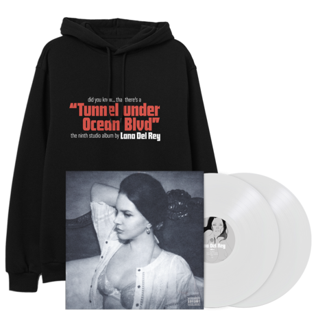 Did you know that there's a tunnel under Ocean Blvd by Lana Del Rey - Exclusive 2LP White + Black Hoodie - shop now at Lana del Rey store