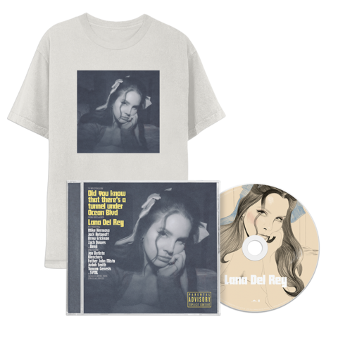 Did you know that there's a tunnel under Ocean Blvd  von Lana Del Rey - CD + Album T-Shirt - Natural jetzt im Lana del Rey Store