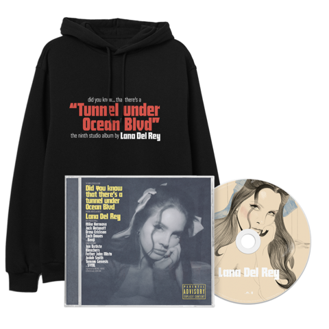 Did you know that there's a tunnel under Ocean Blvd  by Lana Del Rey - CD + Black Hoodie - shop now at Lana del Rey store